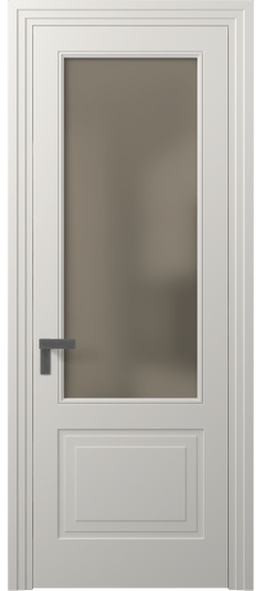 Дверь межкомнатная 8352 МПБЛ БР САТ. Цвет Матовый пудровый белый. Материал Гладкая эмаль. Коллекция Рокка. Картинка.