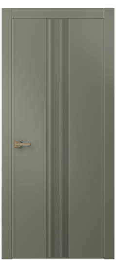 Дверь межкомнатная 8042 МОТ. Цвет Матовый оливковый тёмный. Материал Гладкая эмаль. Коллекция Линия. Картинка.