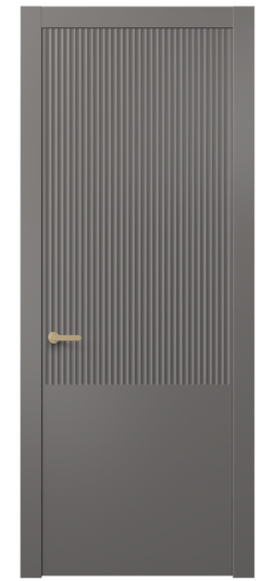 Дверь межкомнатная 8646 МКЛС . Цвет Матовый классический серый. Материал Гладкая эмаль. Коллекция Альба. Картинка.