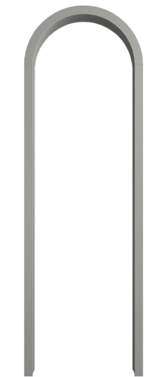 Дверь межкомнатная Арка МНСР. Цвет Матовый нейтральный серый. Материал Гладкая эмаль. Коллекция Palazzo. Картинка.