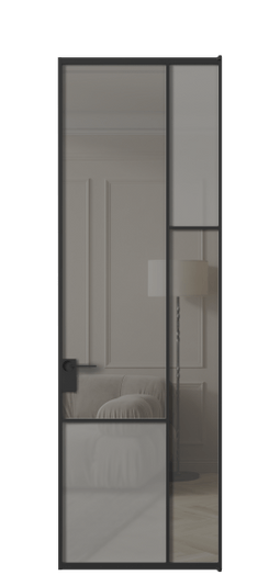 АЛПЛ041.12 ЧРН Серый сатин матовое + Серый прозрачное