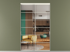 Перегородка Formato внутри проёма 2 створки