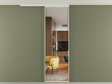 Перегородка Формато вдоль стены на потолок 1 створка