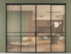 Перегородка Formato внутри проёма 4 створки