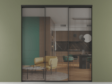 Перегородка Formato внутри проёма трёхстворчатая