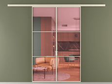 Перегородка Formato вдоль стены 2 створки