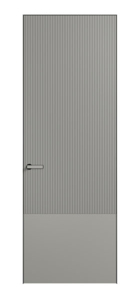 Дверь межкомнатная 8203 МНСР. Цвет Матовый нейтральный серый. Материал Гладкая эмаль. Коллекция Вельвет. Картинка.