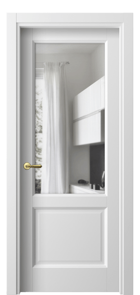 Межкомнатная дверь 1422 БШ Прозрачное стекло. Цвет Белый шёлк. Материал Ciplex ламинатин. Коллекция Galant. Фото. Дверь межкомнатная 1422 БШ Прозрачное стекло. Цвет Белый шёлк. Материал Ciplex ламинатин. Коллекция Galant. Картинка.