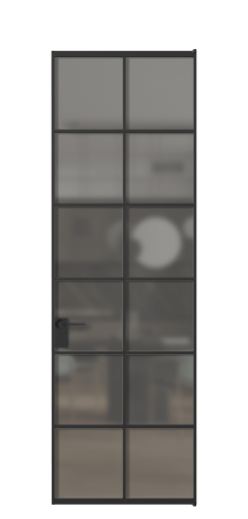 Межкомнатная дверь АЛПЛ040.05 Серый сатин триплекс ЧЕР. Цвет Алюминий Черный. Материал Алюминий. Коллекция Formato. Фото. Дверь межкомнатная АЛПЛ040.05 Серый сатин триплекс ЧЕР. Цвет Алюминий Черный. Материал Алюминий. Коллекция Formato. Картинка.